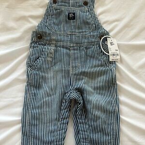 OshKosh B'gosh Blue and White Denim Overalls